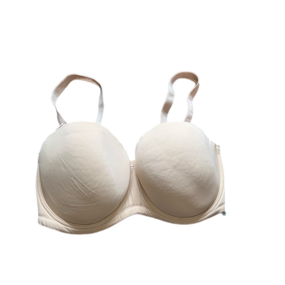 Comfort Choice Strapless Bra Womens 38DDD Beige Good Underwire Multiway